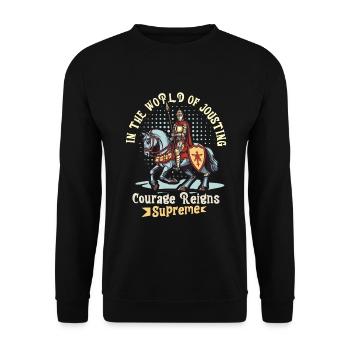 Chevaliers Chevaliers Armure médiévale de la Renaissance - Sweat-shirt Unisexe - noir - Devant - Alina (178cm) & Michal (187cm)
