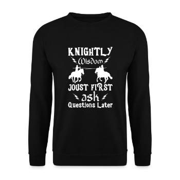 Chevaliers Chevaliers Armure médiévale de la Renaissance - Sweat-shirt Unisexe - noir - Devant - Alina (178cm) & Michal (187cm)