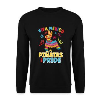 Mexican Piñata Fiesta Mexican Heritage - Unisex Sweatshirt - black - Front - Alina (178cm) & Michal (187cm)