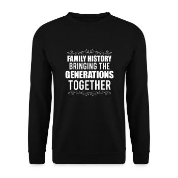 Arbre généalogique Historien de la famille Généalogie Généalogiste - Sweat-shirt Unisexe - noir - Devant - Alina (178cm) & Michal (187cm)