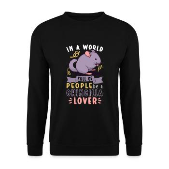 Chinchilla Propriétaire Chinchilla Enthusiast - Sweat-shirt Unisexe - noir - Devant - Alina (178cm) & Michal (187cm)