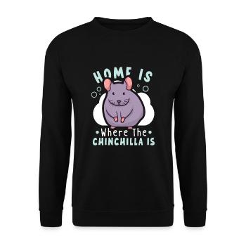 Chinchilla Propriétaire Chinchilla Enthusiast - Sweat-shirt Unisexe - noir - Devant - Alina (178cm) & Michal (187cm)