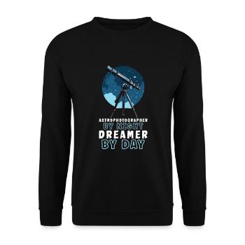 Astrophotography Astronomy Space Camera - Unisex Sweatshirt - black - Front - Alina (178cm) & Michal (187cm)