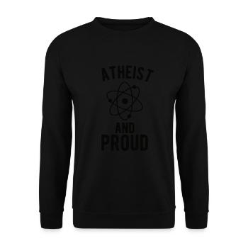 Athée, Athéisme, Anti-religion, Sécurité, - Sweat-shirt Unisexe - noir - Devant - Alina (178cm) & Michal (187cm)