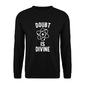 Athée, Athéisme, Anti-religion, Sécurité, - Sweat-shirt Unisexe - noir - Devant - Alina (178cm) & Michal (187cm)