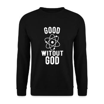 Athée, Athéisme, Anti-religion, Sécurité, - Sweat-shirt Unisexe - noir - Devant - Alina (178cm) & Michal (187cm)