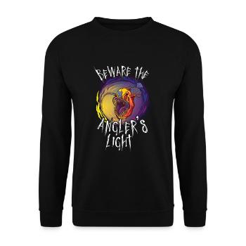 Seeteufel Tiefseekreatur Abyssal Horror Bio - Unisex Pullover - Schwarz - Vorne - Alina (178cm) & Michal (187cm)