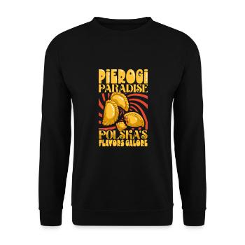 Pierogi Polish Food Polish heritage Polska Food - Unisex Sweatshirt - black - Front - Alina (178cm) & Michal (187cm)