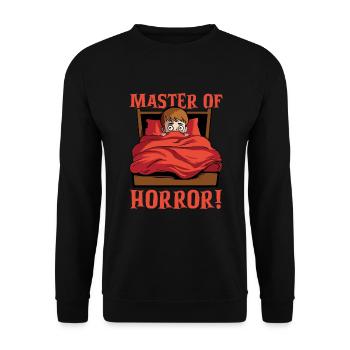 Horror Movie Gift Idea Scary Movies True Crime - Unisex Sweatshirt - black - Front - Alina (178cm) & Michal (187cm)