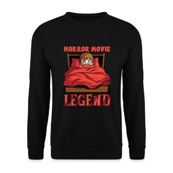 Horror Movie Gift Idea Scary Movies True Crime - Unisex Sweatshirt - black - Front - Alina (178cm) & Michal (187cm)