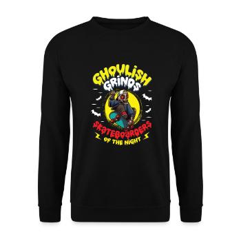 Horror Skateboarder Halloween Skateboard Cadeau - Sweat-shirt Unisexe - noir - Devant - Alina (178cm) & Michal (187cm)