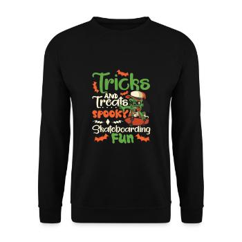Horror Skateboarder Halloween Skateboard Cadeau - Sweat-shirt Unisexe - noir - Devant - Alina (178cm) & Michal (187cm)
