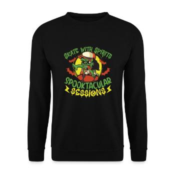Horror Skateboarder Halloween Skateboard Cadeau - Sweat-shirt Unisexe - noir - Devant - Alina (178cm) & Michal (187cm)