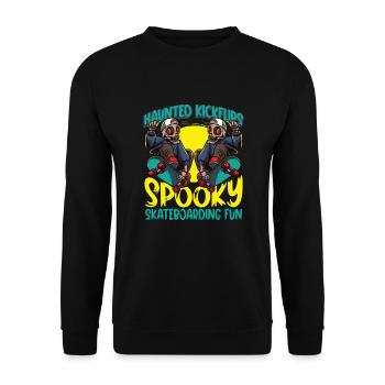 Horror Skateboarder Halloween Skateboard Cadeau - Sweat-shirt Unisexe - noir - Devant - Alina (178cm) & Michal (187cm)