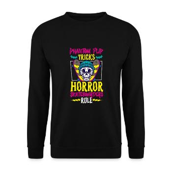 Horror Skateboarder Halloween Skateboard Cadeau - Sweat-shirt Unisexe - noir - Devant - Alina (178cm) & Michal (187cm)
