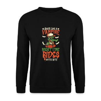 Horror Skateboarder Halloween Skateboard Cadeau - Sweat-shirt Unisexe - noir - Devant - Alina (178cm) & Michal (187cm)