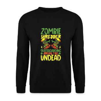 Horror Skateboarder Halloween Skateboard Cadeau - Sweat-shirt Unisexe - noir - Devant - Alina (178cm) & Michal (187cm)