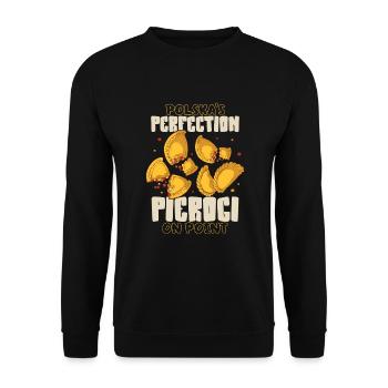 Pierogi Polish Food Polish heritage Polska Food - Unisex Sweatshirt - black - Front - Alina (178cm) & Michal (187cm)