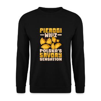 Pierogi Polish Food Polish heritage Polska Food - Unisex Sweatshirt - black - Front - Alina (178cm) & Michal (187cm)