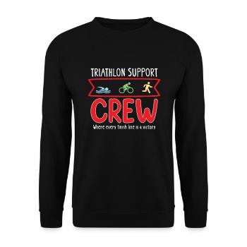 Triathlon Swim Bike Run Triathlete Sport Gift - Unisex Sweatshirt - black - Front - Alina (178cm) & Michal (187cm)