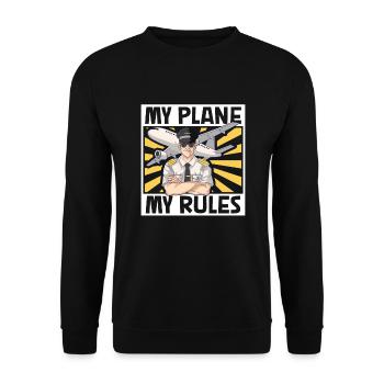 Pilot Aviation Airplane Airline Future Pilots - Unisex Sweatshirt - black - Front - Alina (178cm) & Michal (187cm)