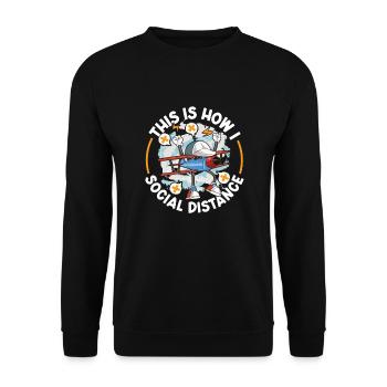 Pilot Aviation Airplane Airline Future Pilots - Unisex Sweatshirt - black - Front - Alina (178cm) & Michal (187cm)