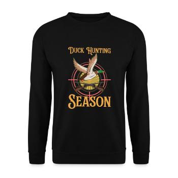 Duck Hunt Duck Hunter Bird Hunting Duck Hunting - Unisex Sweatshirt - black - Front - Alina (178cm) & Michal (187cm)