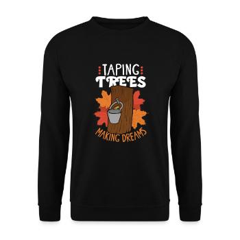 Maple syrup Canada tradition and cones - Unisex Sweatshirt - black - Front - Alina (178cm) & Michal (187cm)