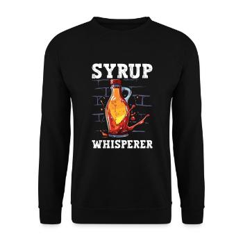 Maple syrup Canada tradition and cones - Unisex Sweatshirt - black - Front - Alina (178cm) & Michal (187cm)