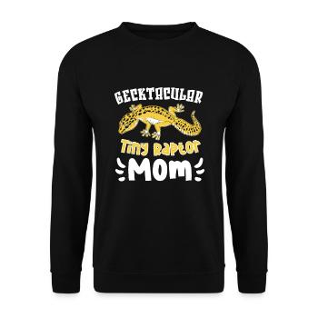 Funny leopard gecko owner, reptile humor, - Unisex Sweatshirt - black - Front - Alina (178cm) & Michal (187cm)