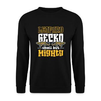Funny leopard gecko owner, reptile humor, - Unisex Sweatshirt - black - Front - Alina (178cm) & Michal (187cm)