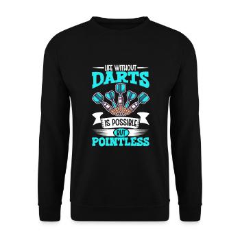 Darts Darts Player Dartboard Darts - Unisex Sweatshirt - black - Front - Alina (178cm) & Michal (187cm)
