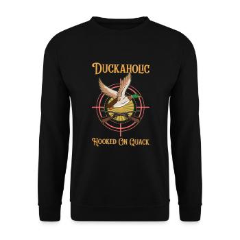 Duck Hunt Duck Hunter Bird Hunting Duck Hunting - Unisex Sweatshirt - black - Front - Alina (178cm) & Michal (187cm)
