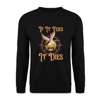 Duck Hunt Duck Hunter Bird Hunting Duck Hunting - Unisex Sweatshirt - black - Front - Alina (178cm) & Michal (187cm)