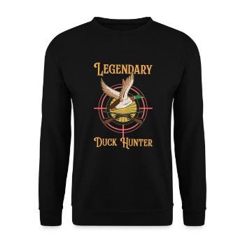 Duck Hunt Duck Hunter Bird Hunting Duck Hunting - Unisex Sweatshirt - black - Front - Alina (178cm) & Michal (187cm)