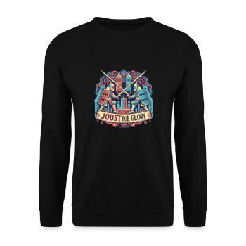 Ritterritter Mittelalterliche Renaissance-rüstung - Unisex Pullover - Schwarz - Vorne - Alina (178cm) & Michal (187cm)