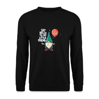 Garden Gnomes Gnome Lover Funny Gnome Gardening - Unisex Sweatshirt - black - Front - Alina (178cm) & Michal (187cm)