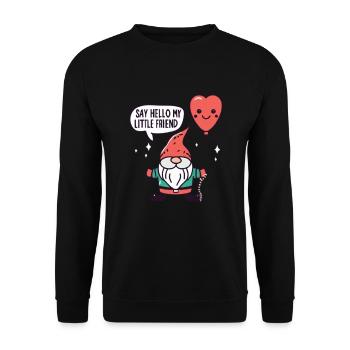 Garden Gnomes Gnome Lover Funny Gnome Gardening - Unisex Sweatshirt - black - Front - Alina (178cm) & Michal (187cm)