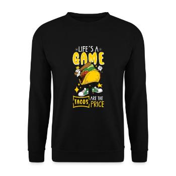 Taco Mexican Food Baseball Card Joueur de baseball - Sweat-shirt Unisexe - noir - Devant - Alina (178cm) & Michal (187cm)