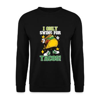 Taco Mexican Food Baseball Card Joueur de baseball - Sweat-shirt Unisexe - noir - Devant - Alina (178cm) & Michal (187cm)