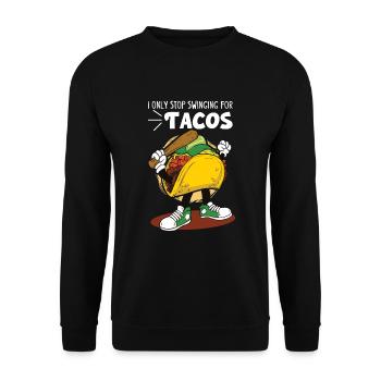 Taco Mexican Food Baseball Card Joueur de baseball - Sweat-shirt Unisexe - noir - Devant - Alina (178cm) & Michal (187cm)