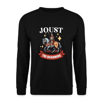 Ritterritter Mittelalterliche Renaissance-rüstung - Unisex Pullover - Schwarz - Vorne - Alina (178cm) & Michal (187cm)