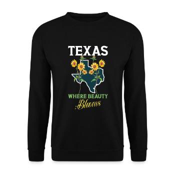 Texas Wildflowers Season Fields Flowers Texas - Unisex Sweatshirt - black - Front - Alina (178cm) & Michal (187cm)