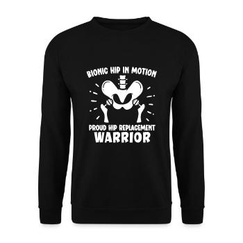Hip Replacement Surgery Hip Surgery Post-op - Unisex Sweatshirt - black - Front - Alina (178cm) & Michal (187cm)