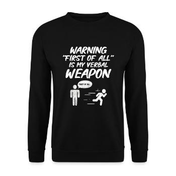 Debating Speech Debating Speaker Gift Idea - Unisex Sweatshirt - black - Front - Alina (178cm) & Michal (187cm)
