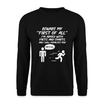 Debating Speech Debating Speaker Gift Idea - Unisex Sweatshirt - black - Front - Alina (178cm) & Michal (187cm)