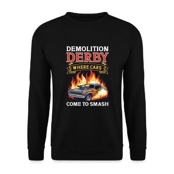 Demo Derby Demolition Derby Demolition Derby - Unisex Sweatshirt - black - Front - Alina (178cm) & Michal (187cm)