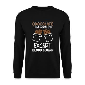 Type 1 diabetes Funny - Unisex Sweatshirt - black - Front - Alina (178cm) & Michal (187cm)