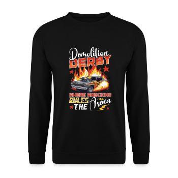 Demo Derby Demolition Derby Demolition Derby - Unisex Sweatshirt - black - Front - Alina (178cm) & Michal (187cm)