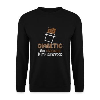 Type 1 diabetes Funny - Unisex Sweatshirt - black - Front - Alina (178cm) & Michal (187cm)